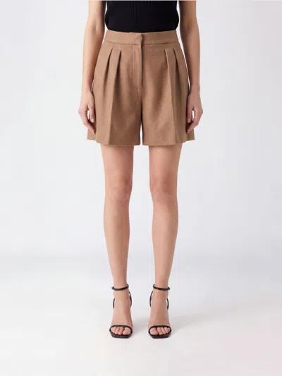 Max Mara Shorts Woman Color Camel In Brown