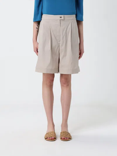 Max Mara Shorts Woman Color Sand In Gray