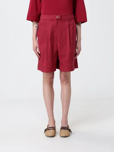 Max Mara Shorts Woman Color Geranium In Multi