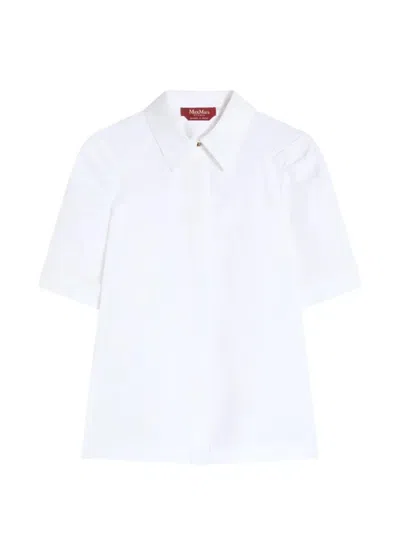 Max Mara Tamore Puff-sleeve Shirt In White