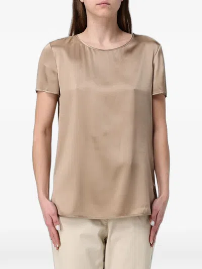 Max Mara Short-sleeve Top In Neutral
