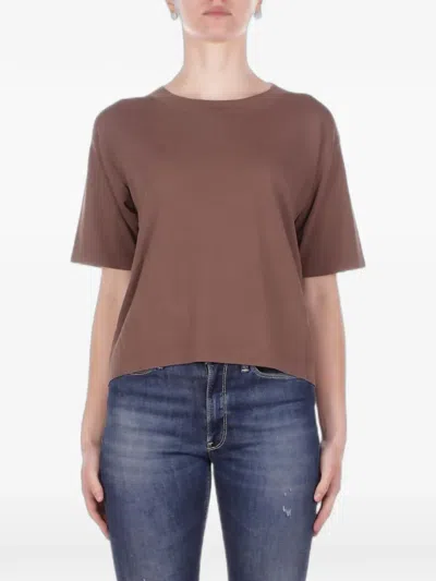 Max Mara Short-sleeve T-shirt In Brown
