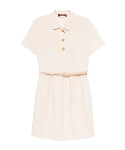 Max Mara Short-sleeved Dress In Neutral