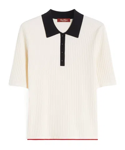 Max Mara Short-sleeved Knitted Shirt In Multi