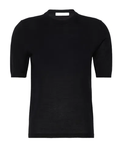 Max Mara Short-sleeved Knitwear In Black