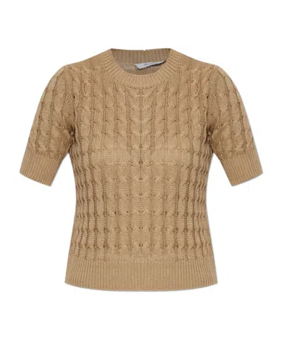 Max Mara Short-sleeved Knitwear In Brown