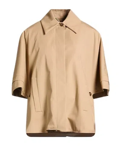 Max Mara Short-sleeved Shawl In Neutral