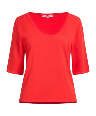 Max Mara Short-sleeved Sweater In Animal Print