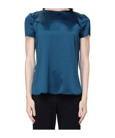 Max Mara Short-sleeved Top In Blue