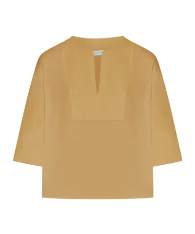 Max Mara Short-sleeved Top In Brown