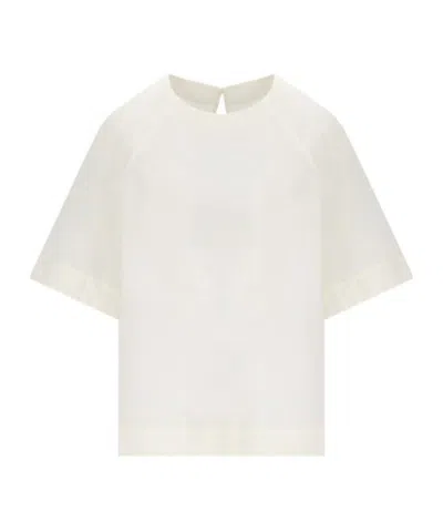 Max Mara Short-sleeved Top In White