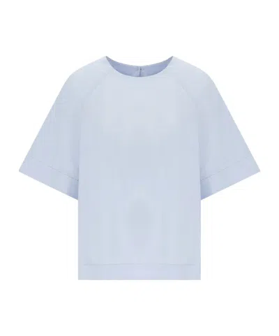 Max Mara Short-sleeved Top In Blue