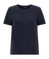 Max Mara Cotton And Modal Jersey T-shirt In Blue