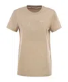 Max Mara Maxmara Mxmgiovane T Shirt With Monogram Logo In Brown