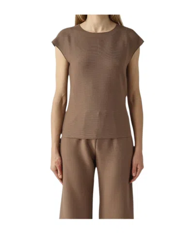 Max Mara Short-sleeved T-shirt In Brown