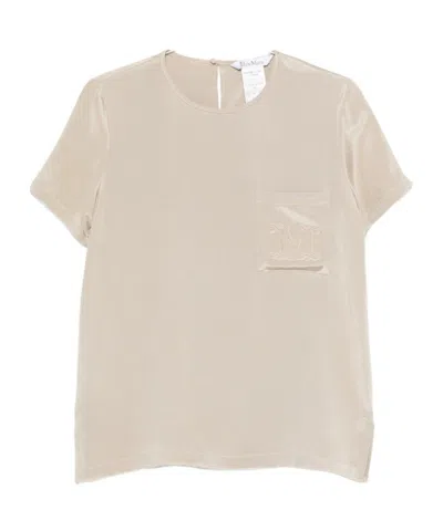 Max Mara Short-sleeved T-shirt In Neutral