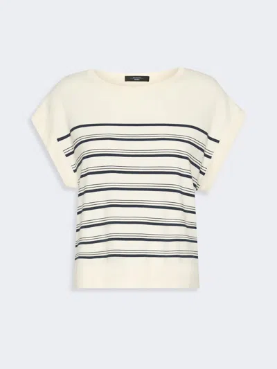 Max Mara Short-sleeved Viscose Sweater In Multi