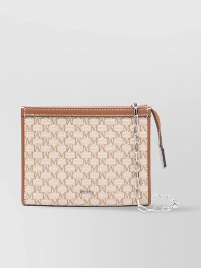 Max Mara Shoulder Bag With Chain Strap And Contrast Stitching