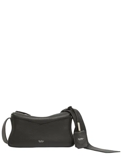 Max Mara Shoulder Bag With Logo In Black