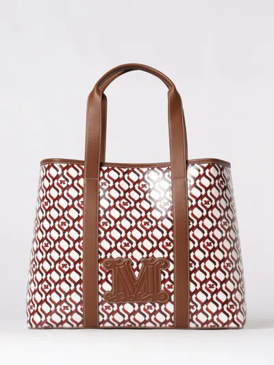 Max Mara Monogram-pattern Tote Bag In White