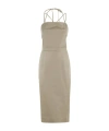 Max Mara Adorno1234 Cotton Twill Midi Dress In Nude