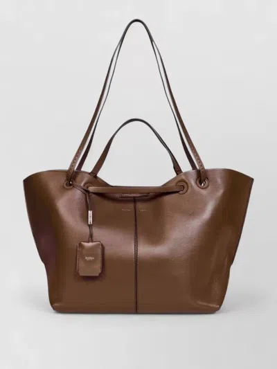 Max Mara Shoulder Tote Bag Adjustable Straps Top Handles In Brown
