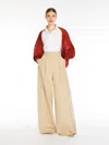 Max Mara Shrug In Pleated Fabric In Geranium