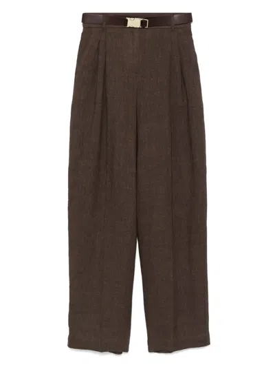 Max Mara Siamese Trousers In Brown