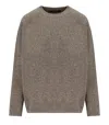 Max Mara Sibari Beige Crewneck Sweater In Brown