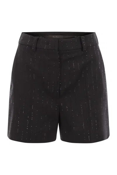 Max Mara Siberia - Wool Blend Shorts In Black