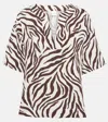 Max Mara Siberia Zebra-print Jersey Top In Multicoloured