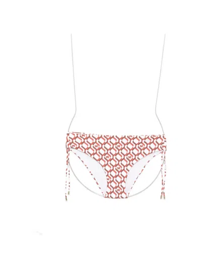 Max Mara Sibilla Geometric-pattern Bikini Bottoms In White