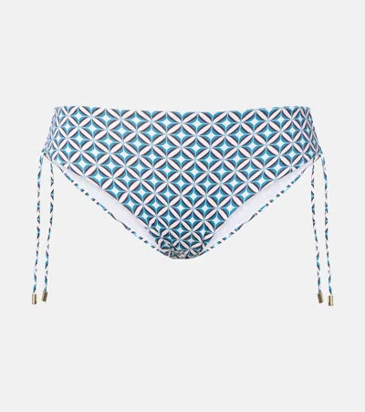 Max Mara Sibilla Printed Bikini Bottoms In Blue