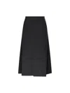 Max Mara Asymmetric-hem Midi Skirt In Black