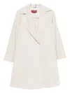 Max Mara Dravenna Wool Wrap Coat With Flared Kimono Sleeves In Neutral