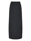 Max Mara Fitted Black Skirt With Discreet Side Zipper In Black