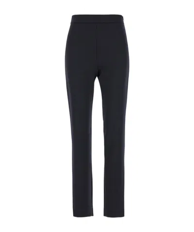 Max Mara Side Zipper Casual Pants In Black