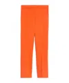Max Mara Nepeta Ankle-length Trousers In Wool Crepe In Orange