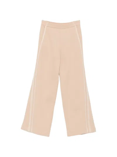 Max Mara Side-stripe Wide-leg Trousers In Animal Print