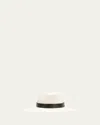 Max Mara Sidney Straw Fedora In White