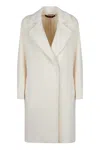 Max Mara Studio Sidney Wool And Alpaca Coat In White