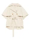 Max Mara Sigfrid Short Trench In Neutral