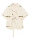 Max Mara Sigfrid Cotton Wrap Coat In White