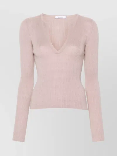 Max Mara Ribbed-knit Jumper In Powder