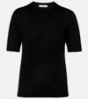 Max Mara Essential Slim Fit Wool Shirt With Puff Sleeves In Black
