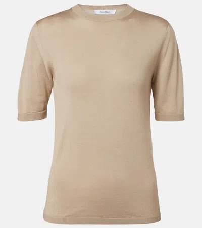 Max Mara Silk And Cashmere Sweater In Neutral