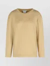 Max Mara Silk And Cotton Crew Neck Sweatshirt In Brown