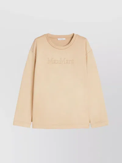 MAX MARA SILK AND COTTON CREW NECK TOP