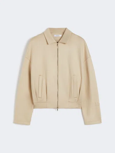 MAX MARA SILK AND COTTON CROPPED SWEATSHIRT