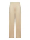 Max Mara Silk And Cotton Fleece Trousers In Neutral